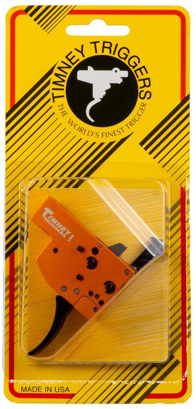Timney Triggers 430 Replacement Trigger  TwoStage Curved Trigger with 8 oz/1 lb Draw Weight  Black/Orange Finish for Tikka T3 | 081950430000