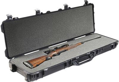 Pelican 1750000110 Protector Long Case 53 Inch Black Polypropylene Rifle w/Wheels | 019428005696
